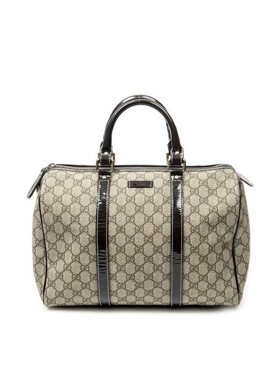 Gucci Handbags - Gucci Midi Amboston Dark Brown Beige Supreme Canvas Handbag